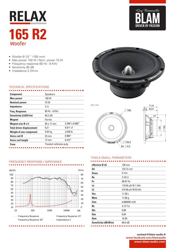 讓駕駛汽車擁有法式享受：BLAM Relax 165RS 二音路分音喇叭