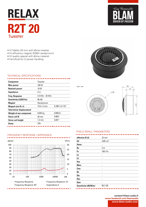 讓駕駛汽車擁有法式享受：BLAM Relax 165RS 二音路分音喇叭